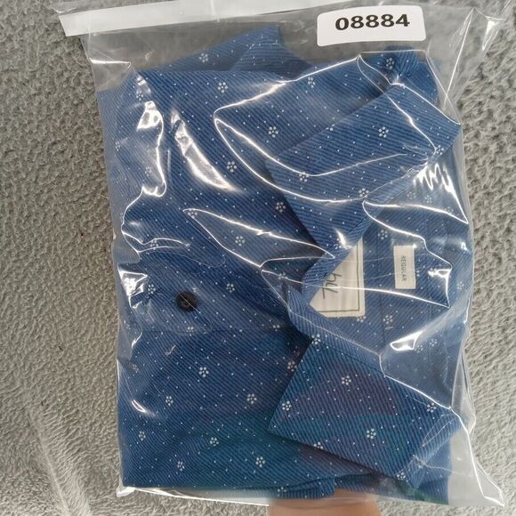 Bixby Nomad Shirt Mens Large Blue Geometric‎ Print Regular Fit Casual Evening - Picture 7 of 7